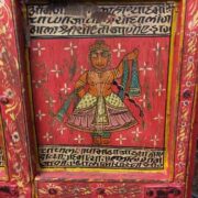 kh22 180 indian furniture door hand painted close 2