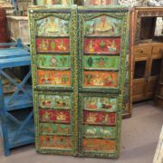 kh22 181 indian furniture door hand painted colourful main