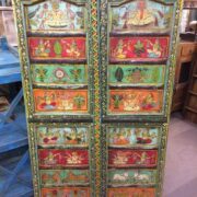 kh22 181 indian furniture door hand painted colourful front