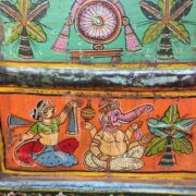 kh22 181 indian furniture door hand painted colourful closer