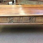 KH22 108 C indian furniture carved edge coffee table front