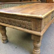KH22 108 C indian furniture carved edge coffee table left