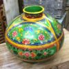 KH22 152 GR indian accessory hand painted metal pot green main