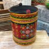 KH22 152 RE indian accessory hand painted bin colourful red main