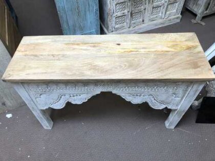 k76 0101 indian furniture white natural console table top
