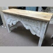 k76 0101 indian furniture white natural console table main