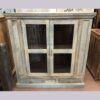 k76 0176 indian furniture cabinet blue glass doors drawers factory main