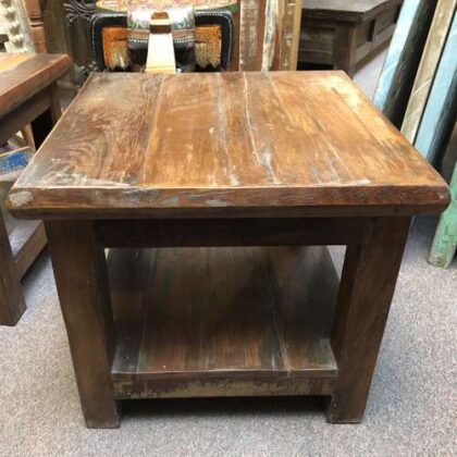k76 0599 b indian furniture csmall table reclaimed side