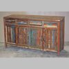 k76 0636 indian furniture sideboard large 4 door reclaimed factory