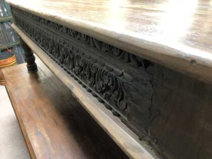 k76 1363 indian furniture carved edge coffee table large teak right 2