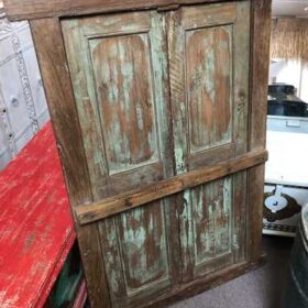 k76 1458 indian furniture reclaimed doored window large back