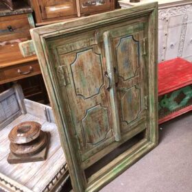 k76 1471 indian furniture window green doored left