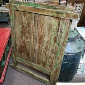 k76 1471 indian furniture window green doored back