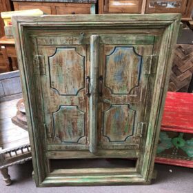 k76 1471 indian furniture window green doored main