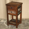 k76 1529 indian furniture side table 2 drawers reclaimed factory