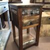 k76 1529 indian furniture side table 2 drawers reclaimed factory main