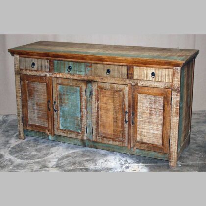 k76 1540 indian furniture sideboard reclaimed 4 door drawer factory