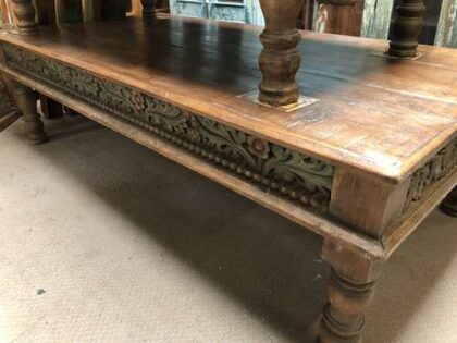 k76 1553 indian furniture coffee table carved edges factory above