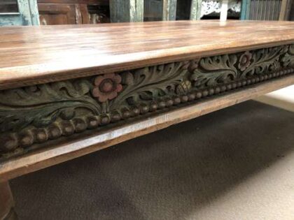 k76 1553 indian furniture coffee table carved edges factory 2