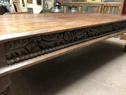 k76 1553 indian furniture coffee table carved edges factory 4