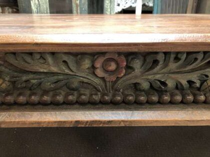 k76 1553 indian furniture coffee table carved edges factory close