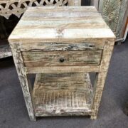 k76 1602 indian furniture side table pale 1 drawer top