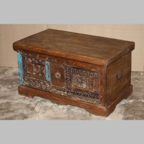 k76 1757 indian furniture trunk storage box carved factory
