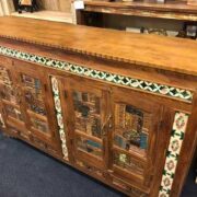 k76 1785 indian furniture reclaimed tiled sideboard right
