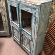 k76 2099 indian furniture glass blue cabinet right