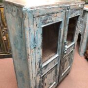 k76 2099 indian furniture glass blue cabinet left