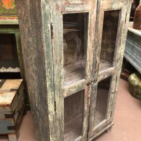 k76 2107 indian furniture shabby glass door cabinet left