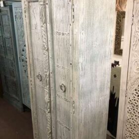 k76 2115 indian furniture tall old door cabinet right