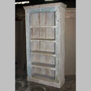 k76 2116 indian furniture bookcase large white carved factory