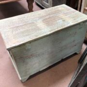 k76 2198 indian furniture pale blue carved block box back