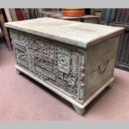 k76 2198 indian furniture pale blue carved block box main