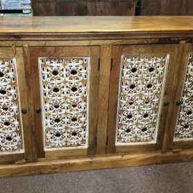 k76 2239 indian furniture sideboard 4 door carved doors factory front