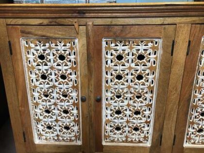 k76 2239 indian furniture sideboard 4 door carved doors factory doors left