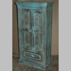 k76 2319 indian furniture cabinet blue shabby factory