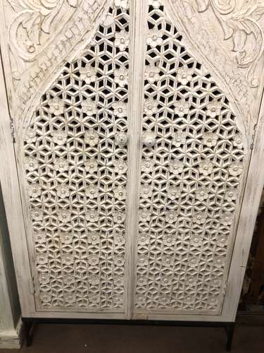 k76 2333 indian furniture cabinet white carved doors