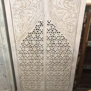 k76 2333 indian furniture cabinet white carved front