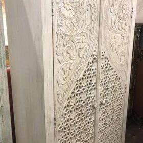 k76 2333 indian furniture cabinet white carved left