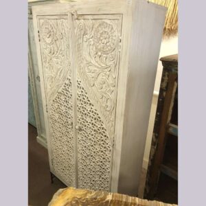 k76 2333 indian furniture cabinet white carved main
