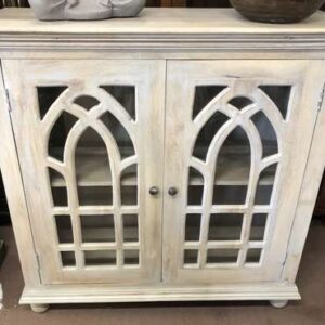k76 2864 indian furniture cabinet arch white glass front