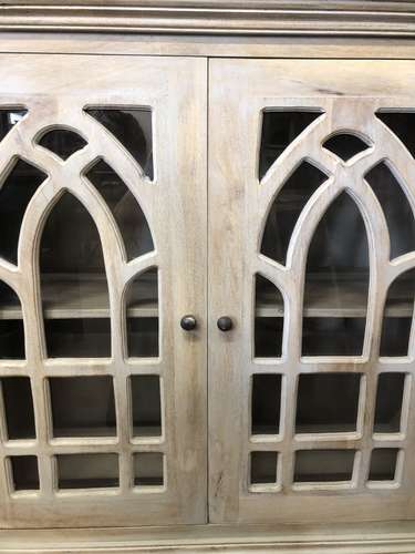 k76 2864 indian furniture cabinet arch white glass top doors