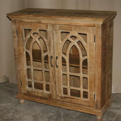 k76 2868 indian furniture mango wood gothic cabinet natural factory