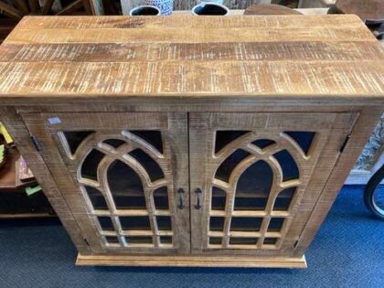 k76 2868 indian furniture mango wood gothic cabinet natural top