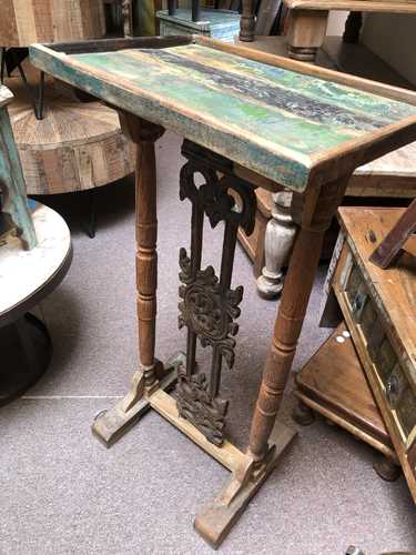k76 931 indian furniture metalwork lamp table right a
