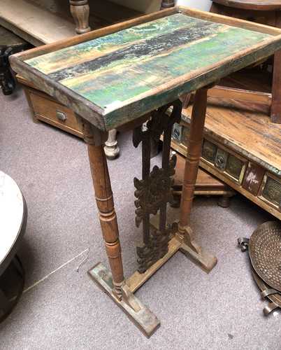 k76 931 indian furniture metalwork lamp table left a