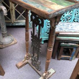 k76 931 indian furniture metalwork lamp table right b