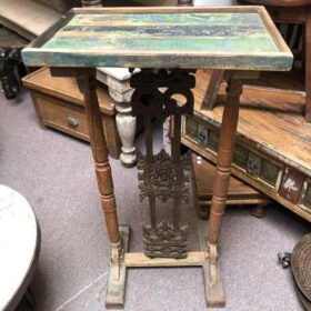 k76 931 indian furniture metalwork lamp table front a